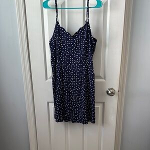 Navy Polka Dot Dress